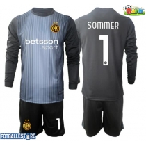 Inter Milan Yann Sommer #1 Keeper Hjemmedraktsett Barn 2025-26 Langermet (+ Korte bukser)